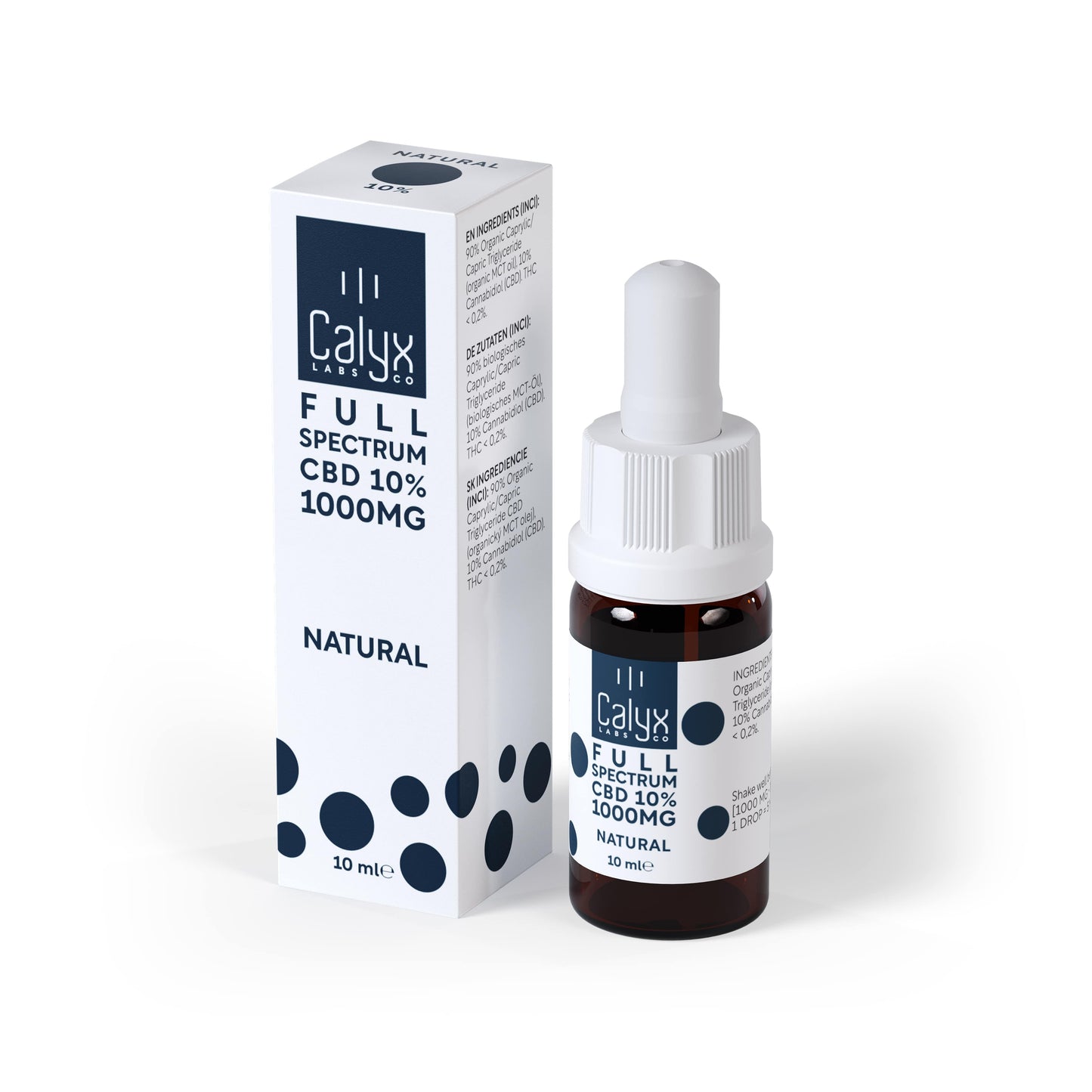 10% NATURAL CBD Oil Full Spectrum [1000 mg] - CalyxLabs.co